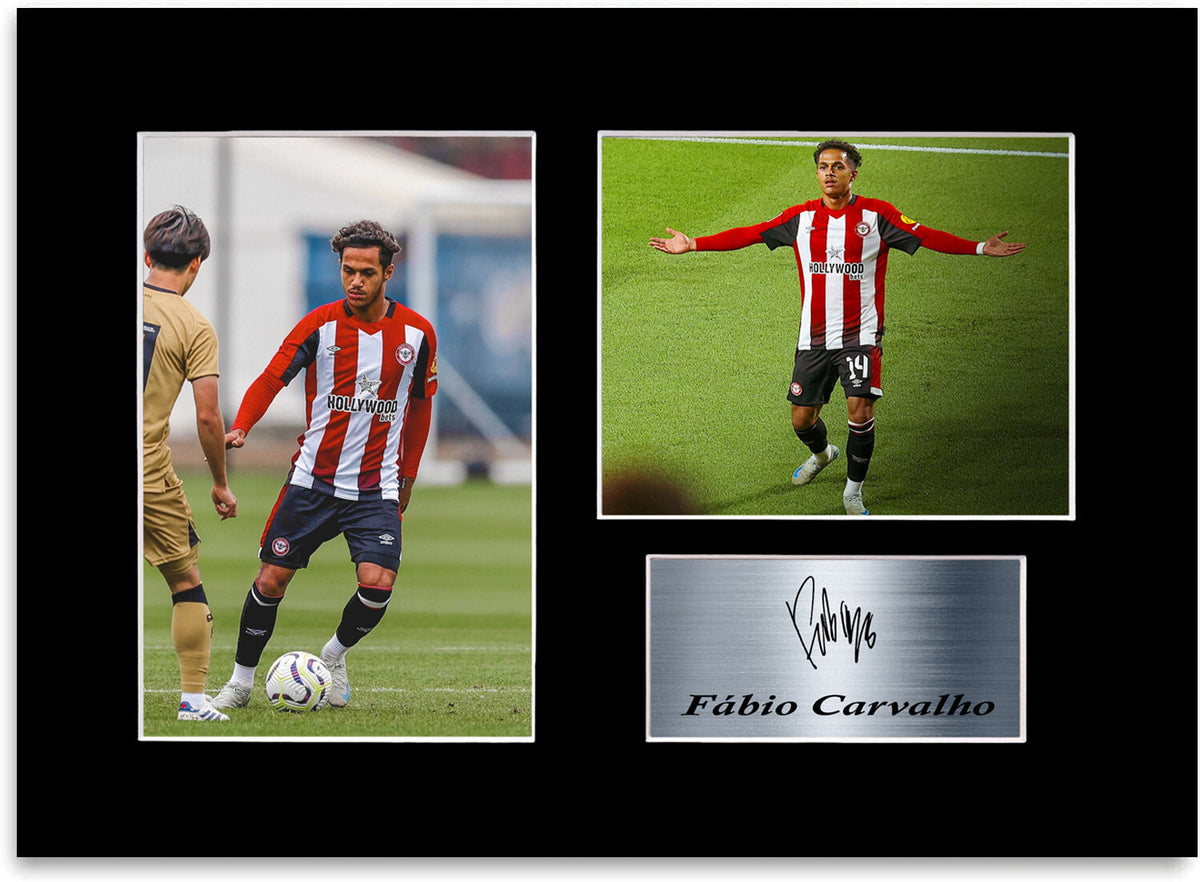Fabio Carvalho Brentford Player framed print by LJW Prints