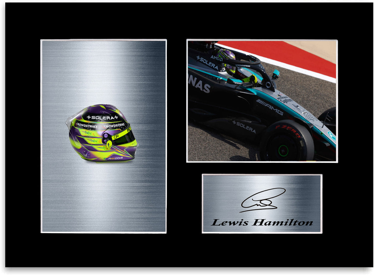 Lewis Hamilton 2024 For F1 Racing Fans mounted display by LJW Prints