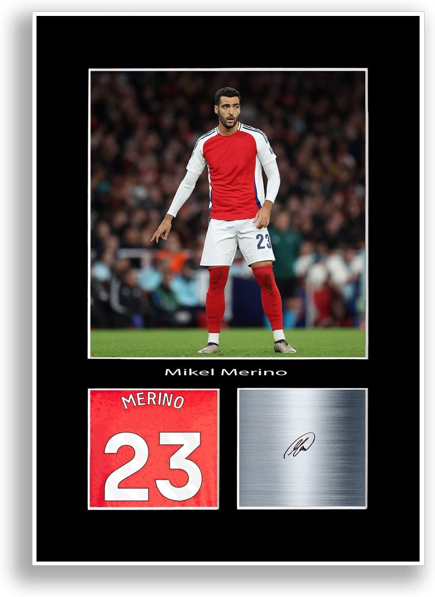 Mikel Merino Football Player Poster Signed Print Photo A4 Wall Art Gift Idea