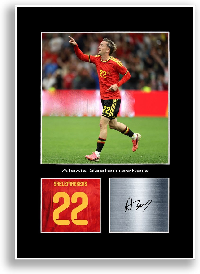 Alexis Saelemaekers Belgium 2026 Poster Signed Print Photo Wall Art