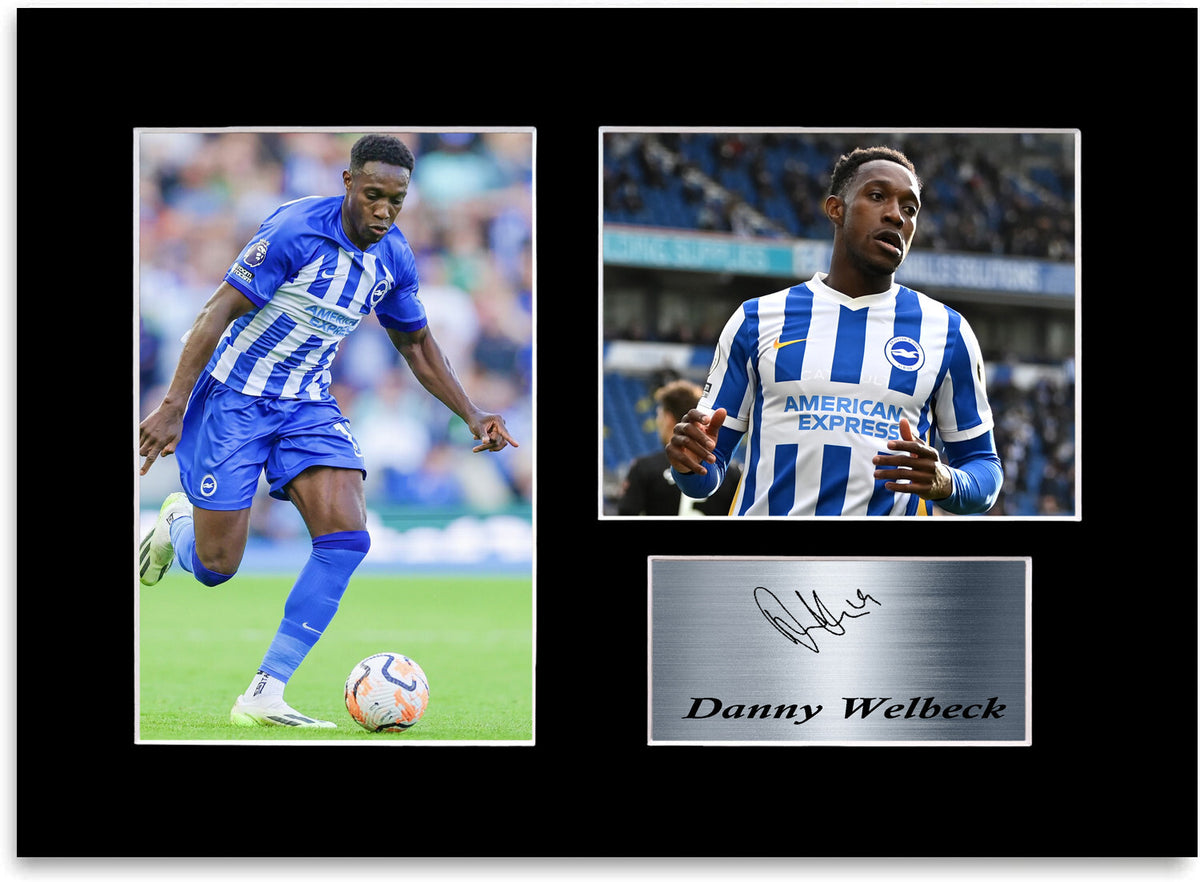 Danny Welbeck Brighton Player mounted display by LJW Prints
