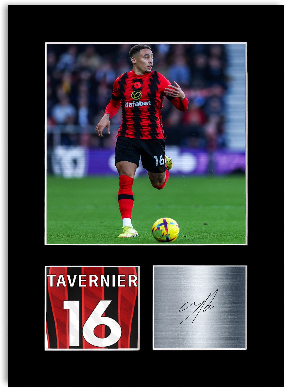 Marcus Tavernier Bournemouth A4 Printed Signed Photo Display Mount Poster Gift