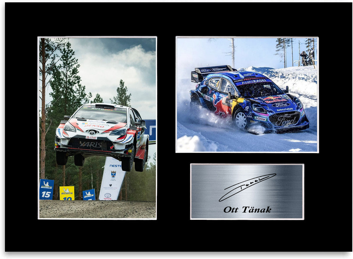 Ott Tanak World Rally Champion WRC Signed Photo Display Mount A4 Poster