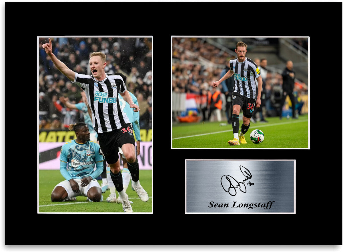 Sean Longstaff Newcastle Poster Printed Signed Autograph Photo Display Mount A4