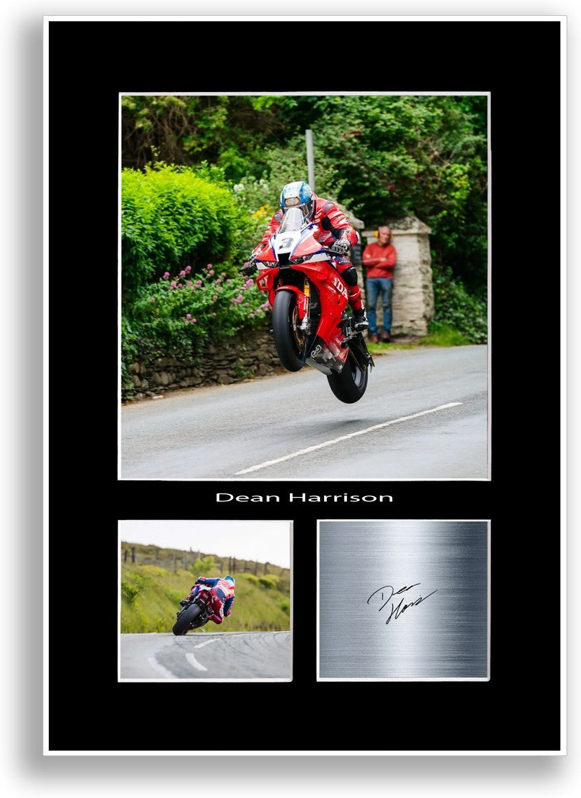 Dean Harrison Motorcycle Racer TT Signed Autograph Photo Print Poster Wall Art