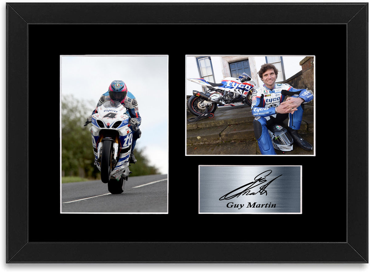 Guy Martin A4 Printed Signed Autograph Photo Display Mount Gift Framed Poster