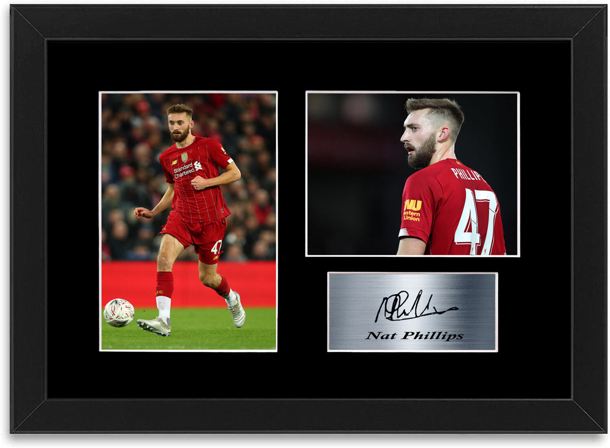 Nat Phillips Liverpool Player framed print by LJW Prints
