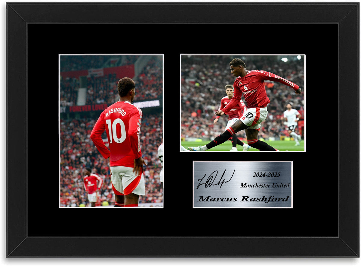 Marcus Rashford Man United Player framed print by LJW Prints