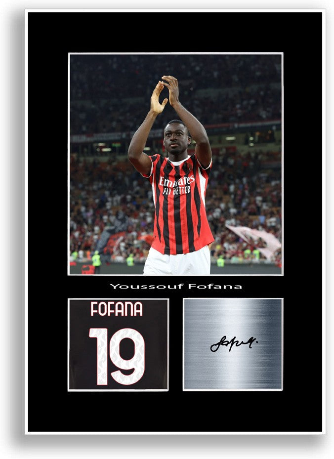 Youssouf Fofana Football Player Poster Signed Print Photo Wall Art Gift Idea