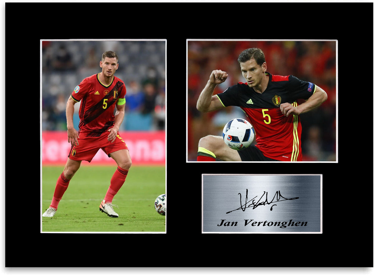 Jan Vertonghen Belgium Player Printed Signed Photo Display Mount A4 Poster