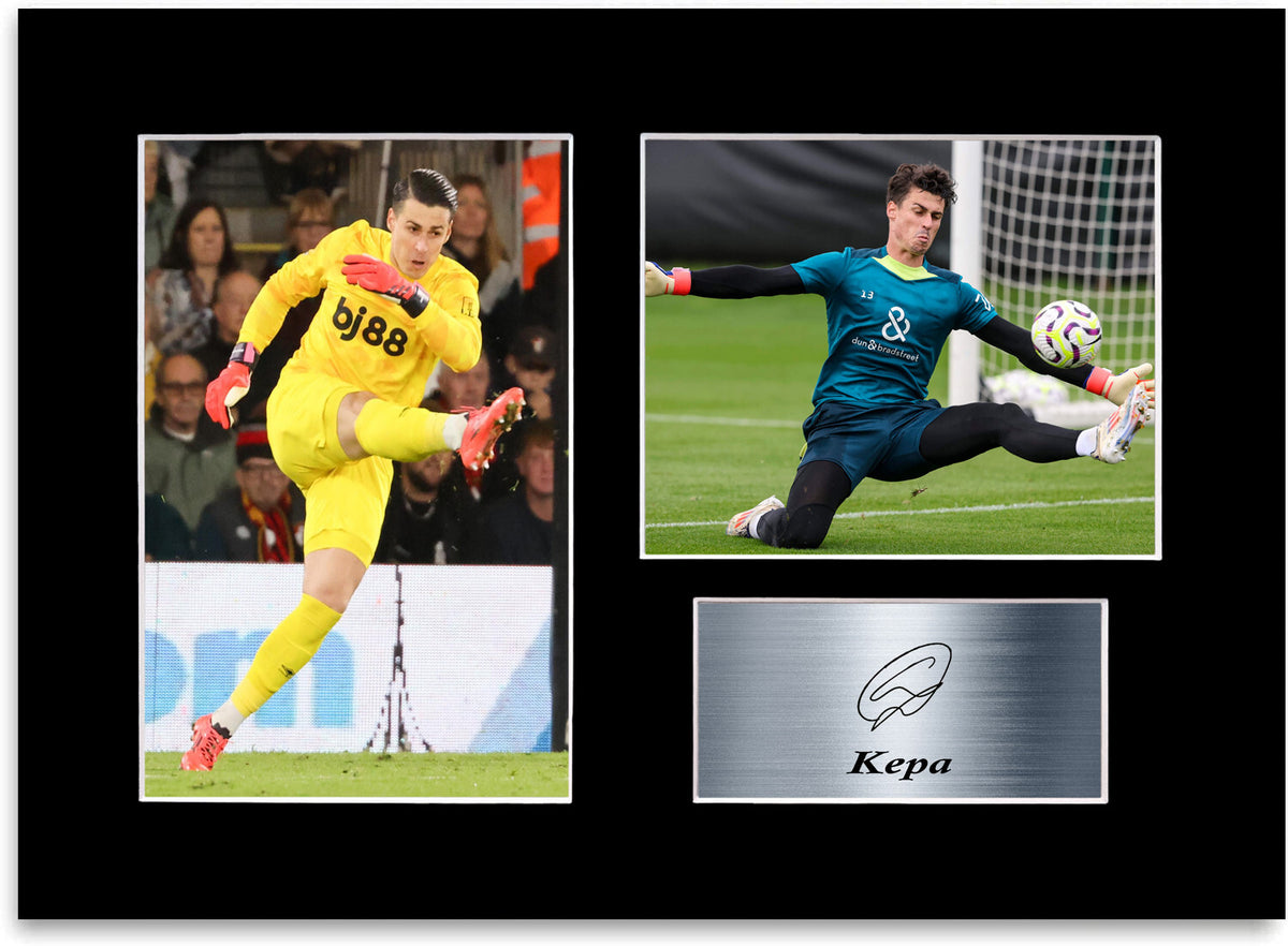 Kepa Arrizabalaga Bournemouth Player mounted display by LJW Prints