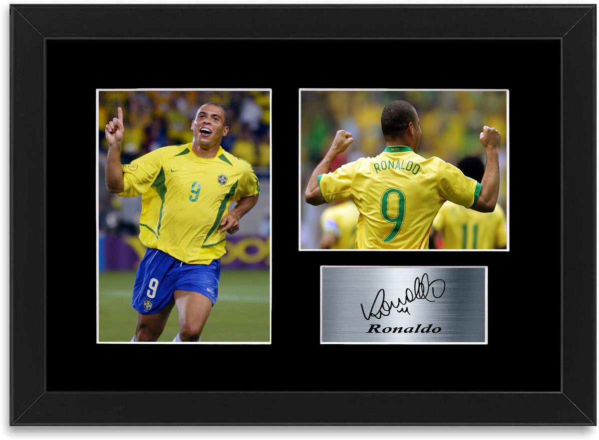 Ronaldo Brazil Football Player framed print by LJW Prints