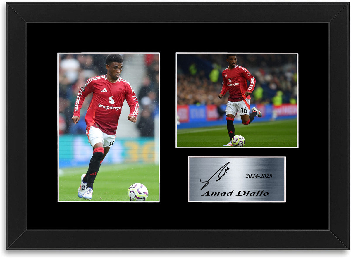 Amad Diallo Man United Player framed print by LJW Prints