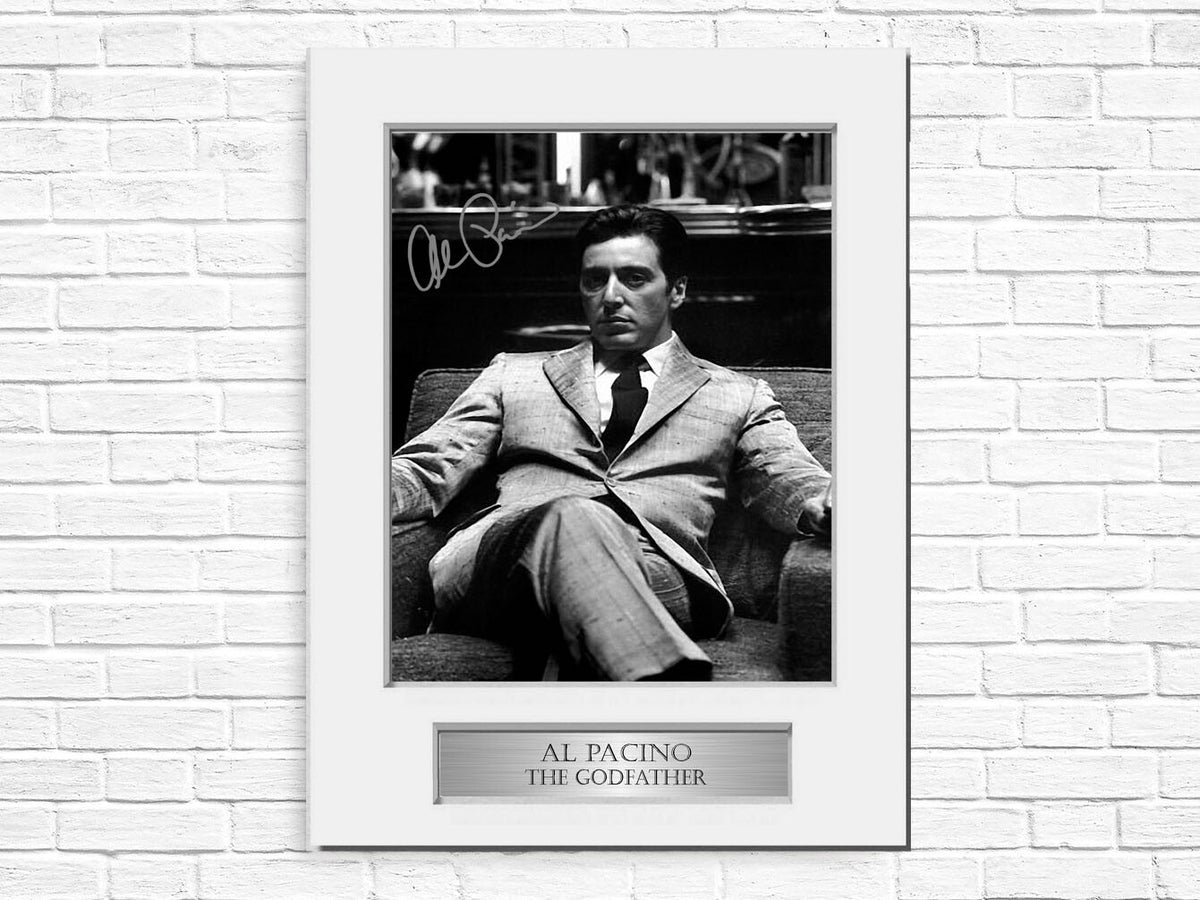 Al Pacino Godfather Signed Photo Display Mount A4 
