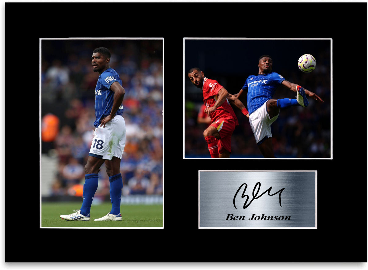 Ben Johnson Ipswich Player framed print by LJW Prints