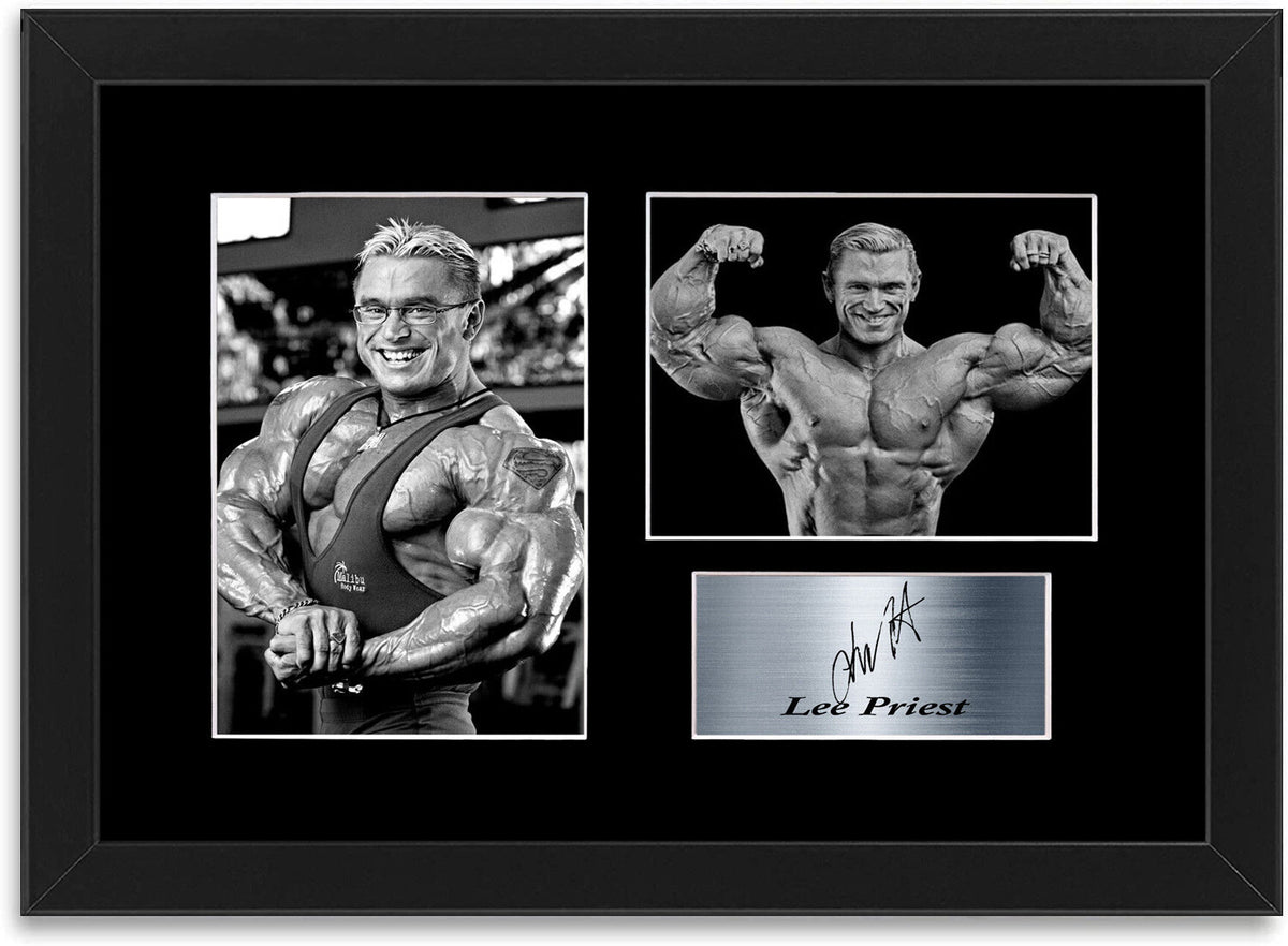 Lee Priest Bodybuilder Bodybuilding Gym framed print by LJW Prints