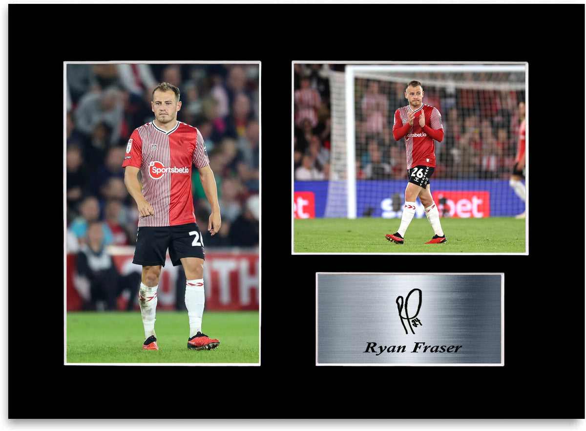 Ryan Fraser Southampton Player framed print by LJW Prints