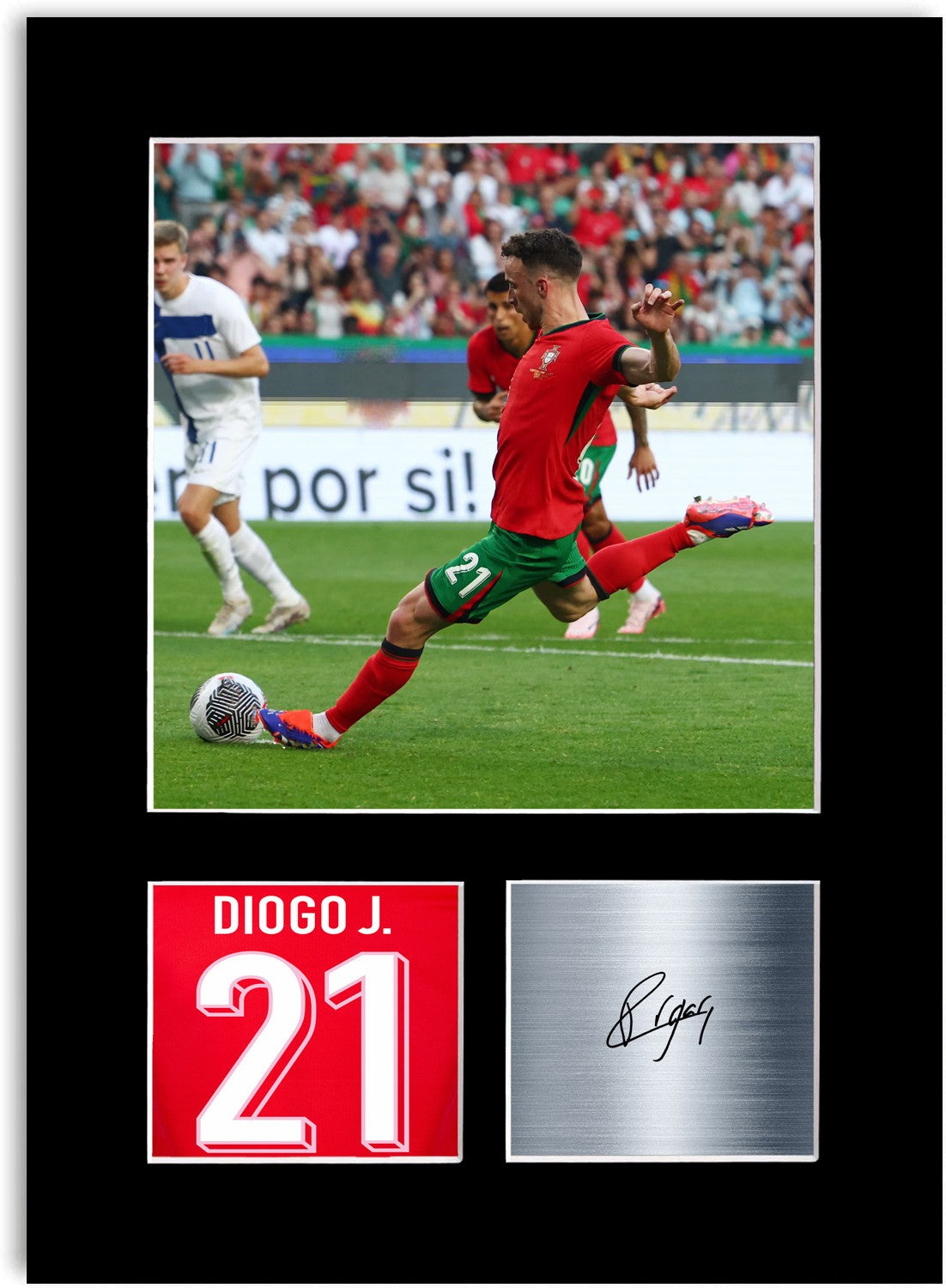 Diogo Jota Portugal Football Player Signed Photo Poster Mount Gift Wall art A4