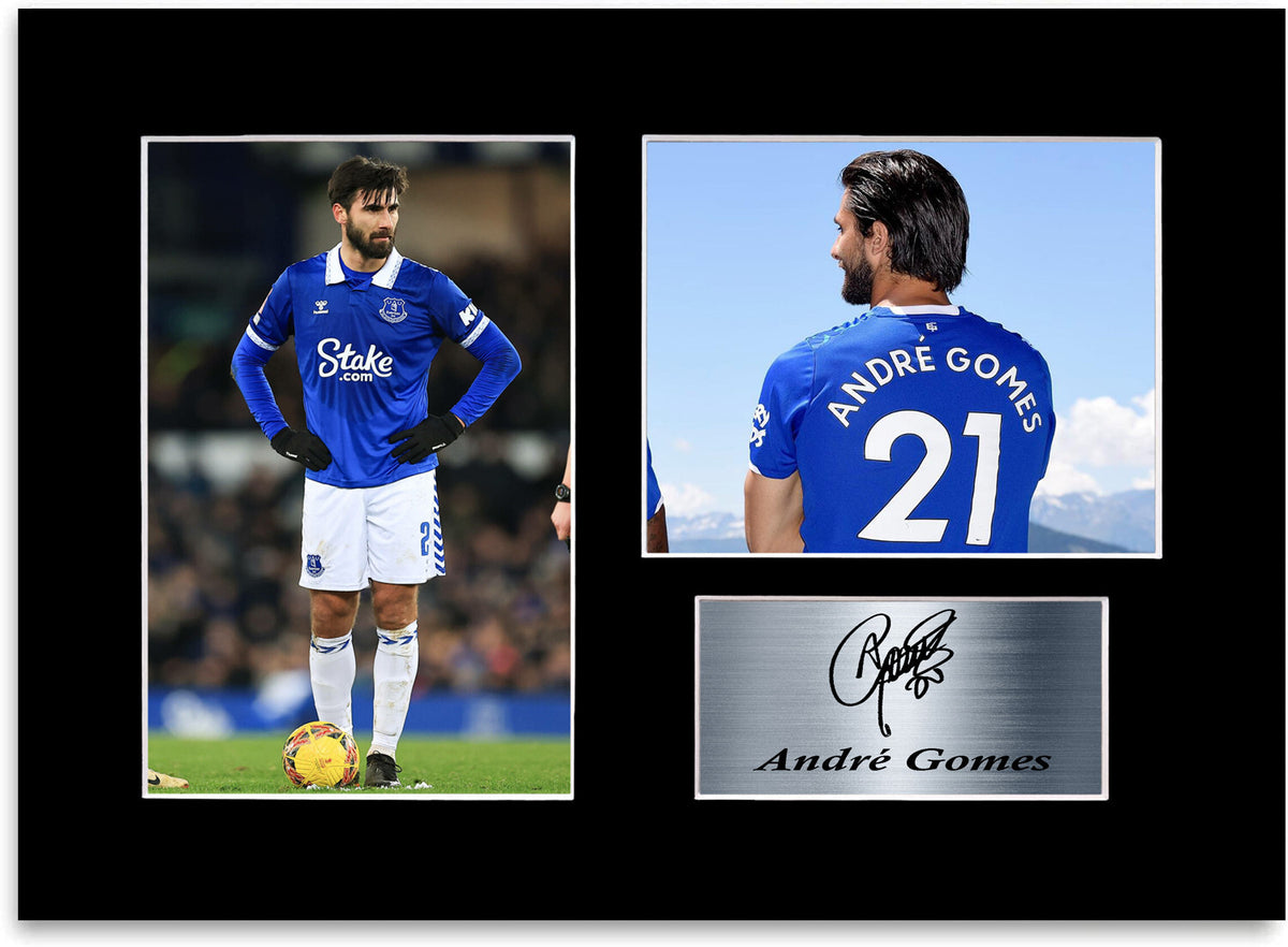 Andre Gomes Everton Player framed print by LJW Prints