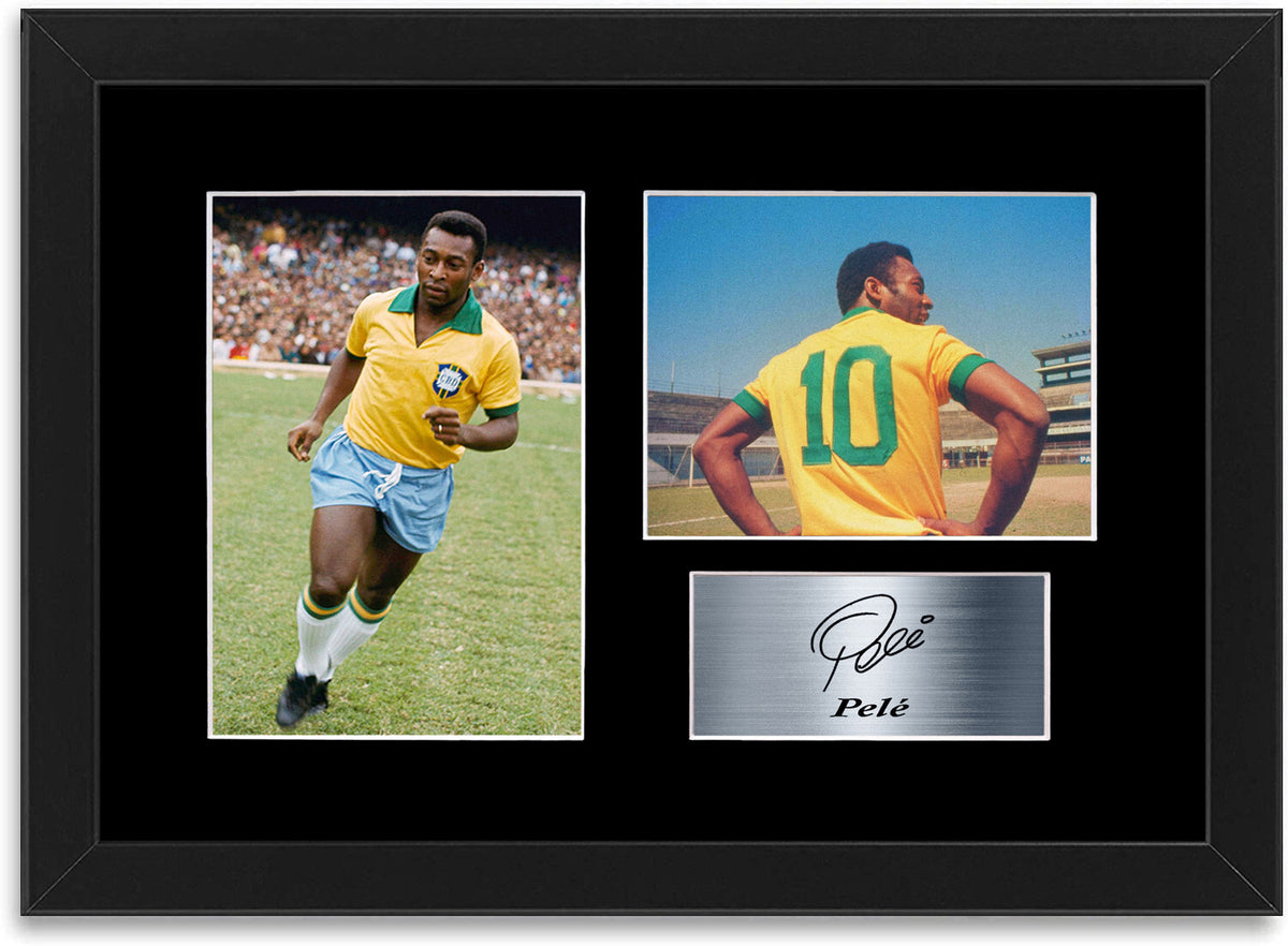 Pelé Brazil Football Player framed print by LJW Prints