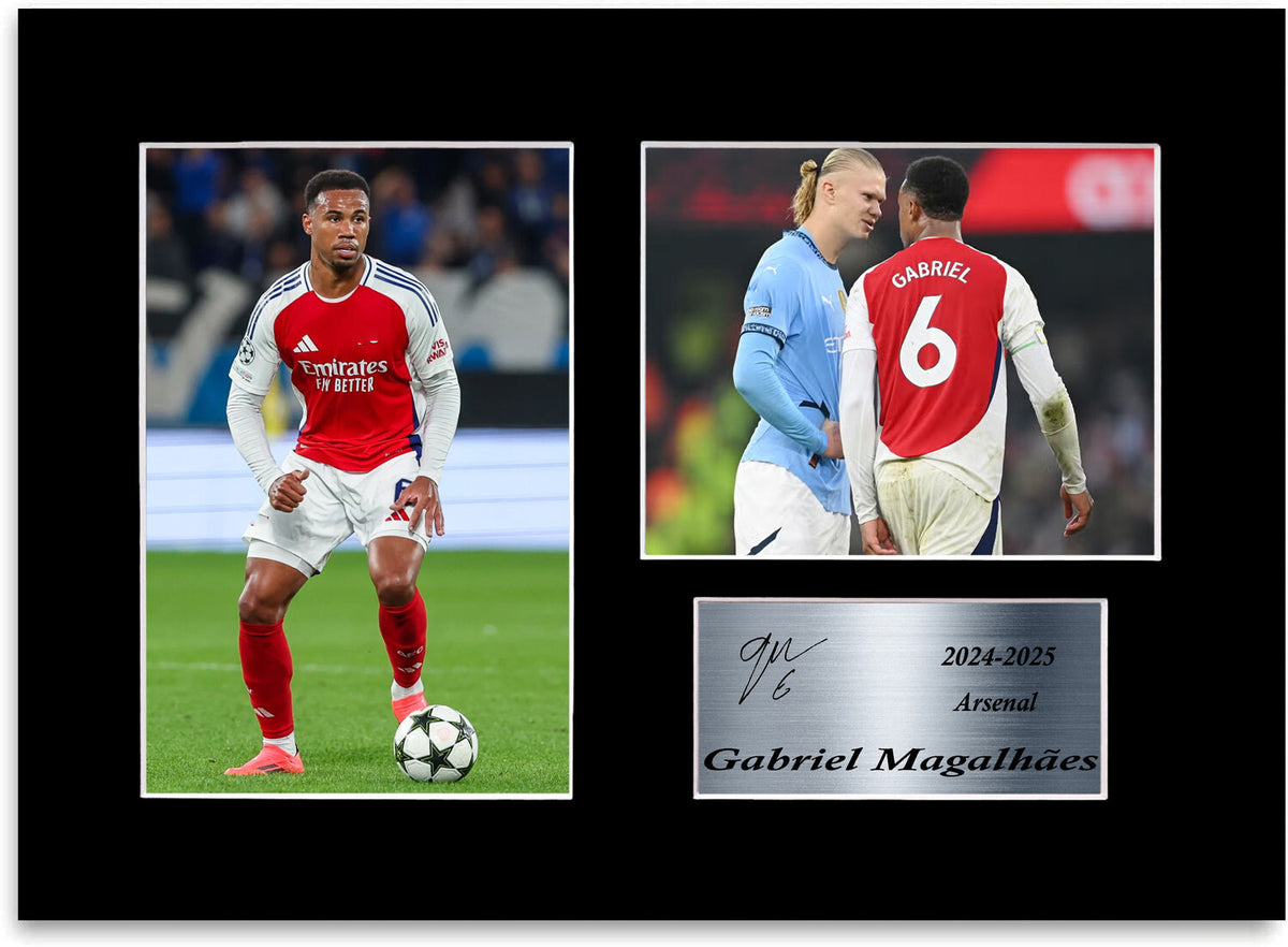 Magalhaes Arsenal Player framed print by LJW Prints