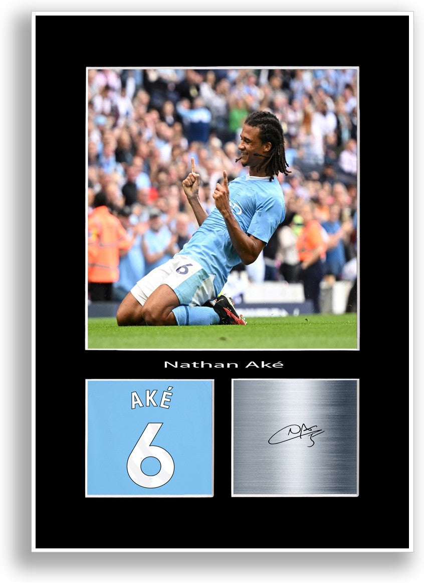 Nathan Ake Football Player Poster Signed Print Photo A4 Wall Art Gift Idea