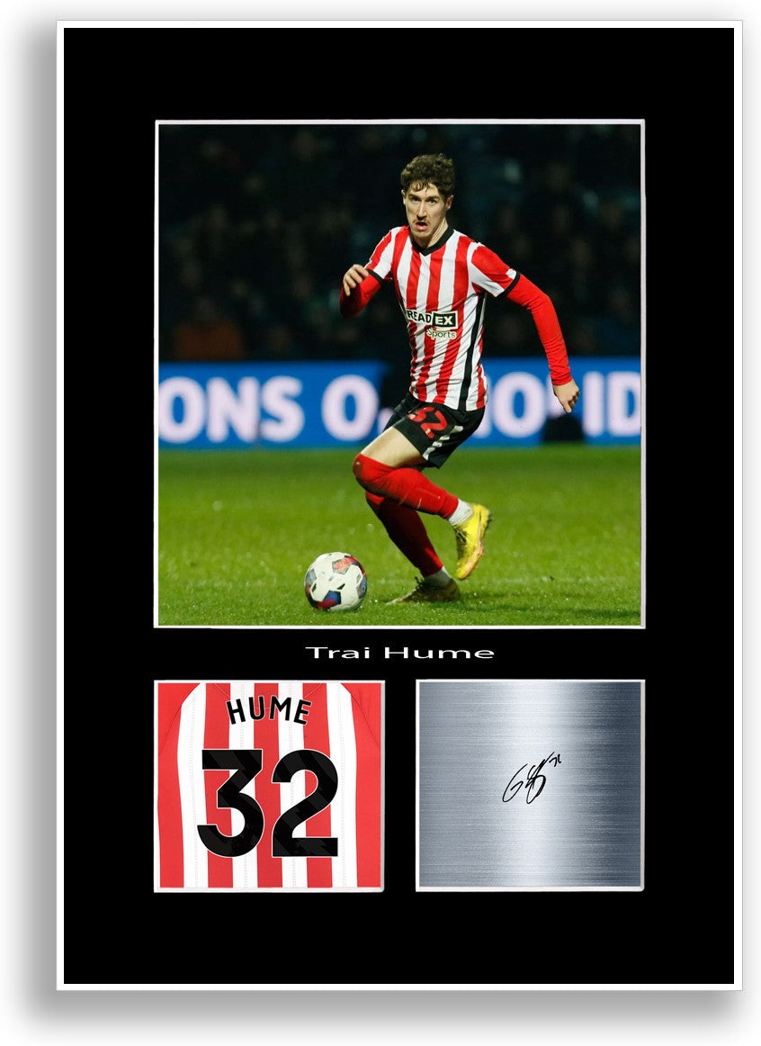 Trai Hume Football Player Poster Signed Print Photo A4 Wall Art Gift Idea
