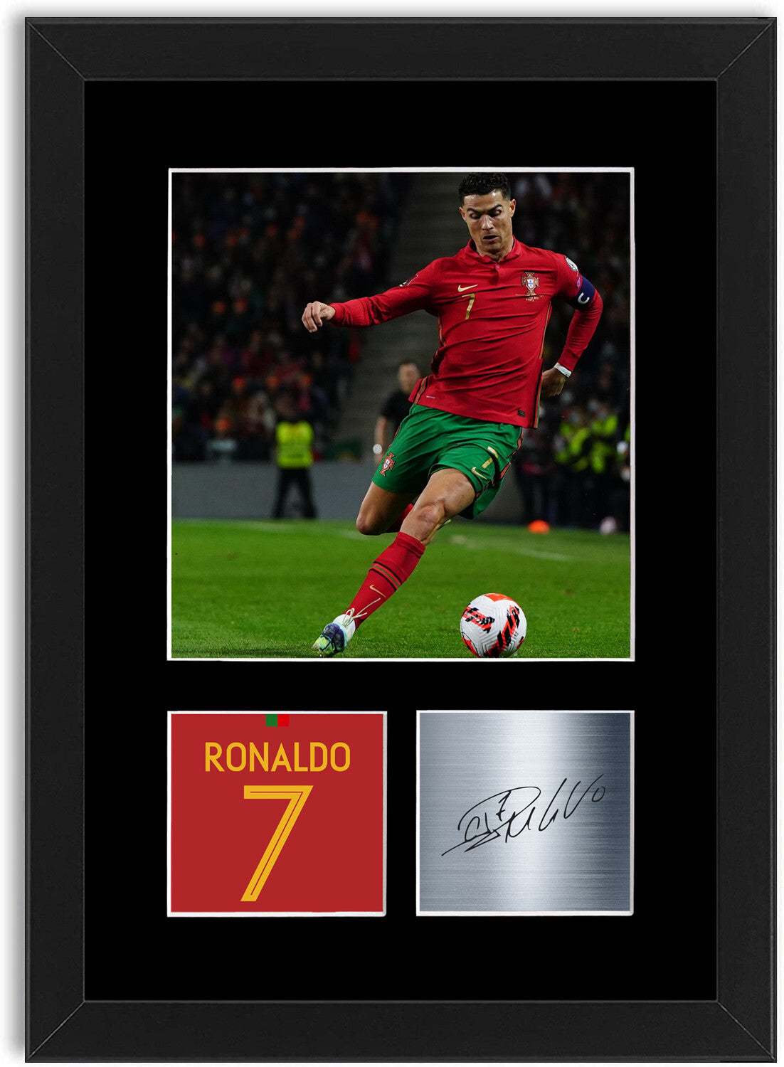 Cristiano Ronaldo Portugal Football Player framed print by LJW Prints