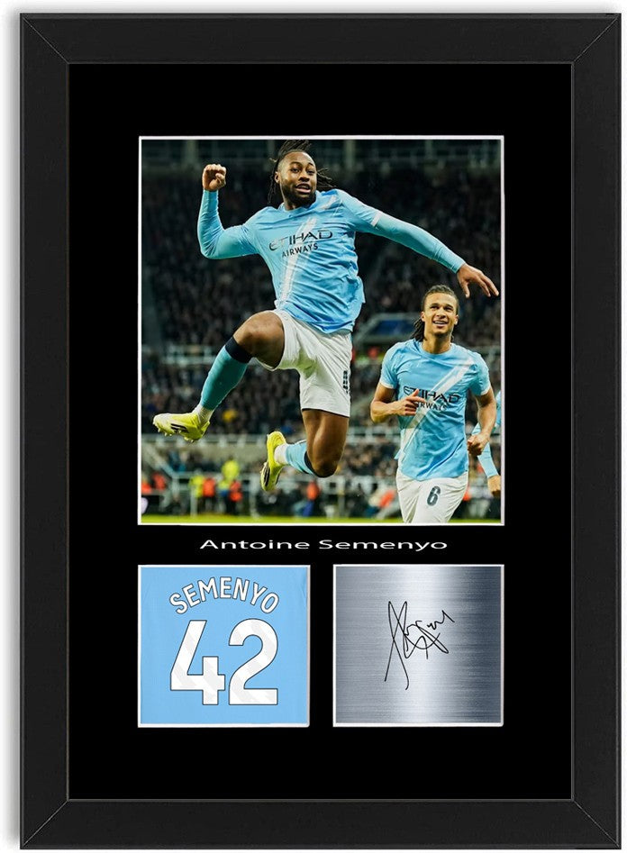 Antoine Semenyo Football Player Poster Signed Print Photo A4 Wall Art Framed