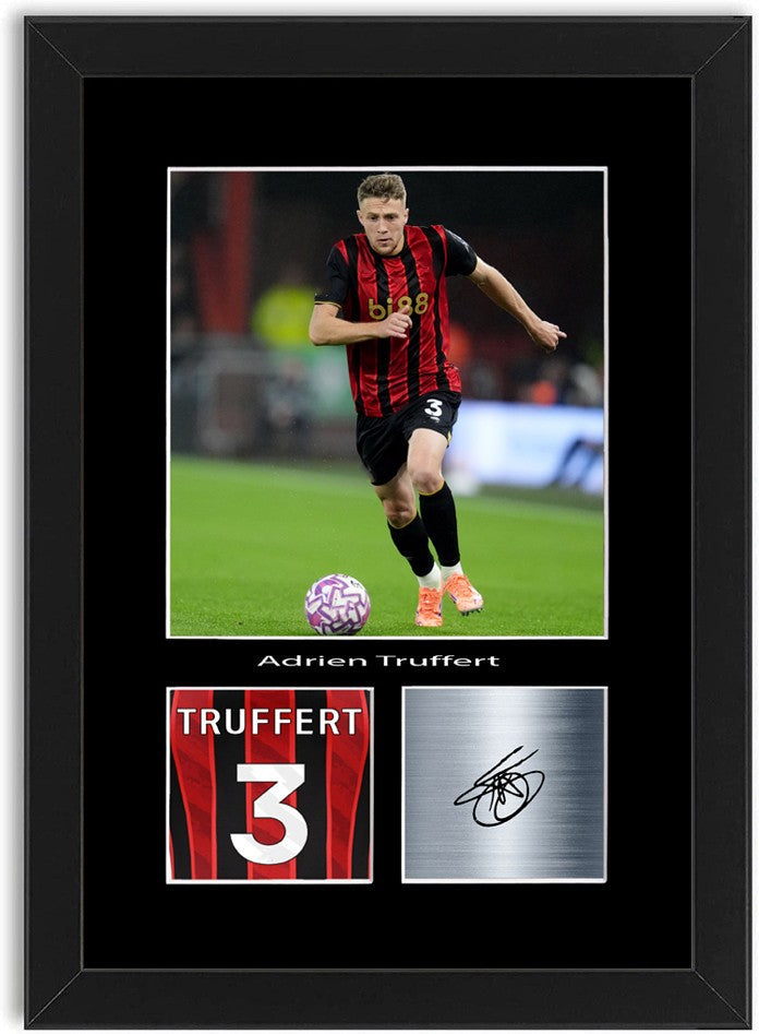 Adrien Truffert Football Player Poster Signed Print Photo A4 Wall Art Framed