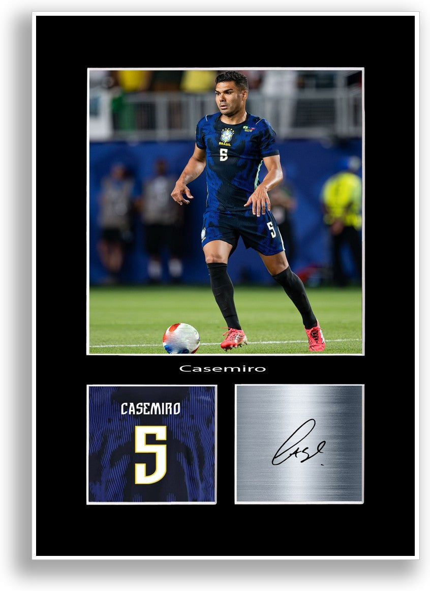 Casemiro Brazil Football 2026 Poster Signed Print Photo Wall Art Gift
