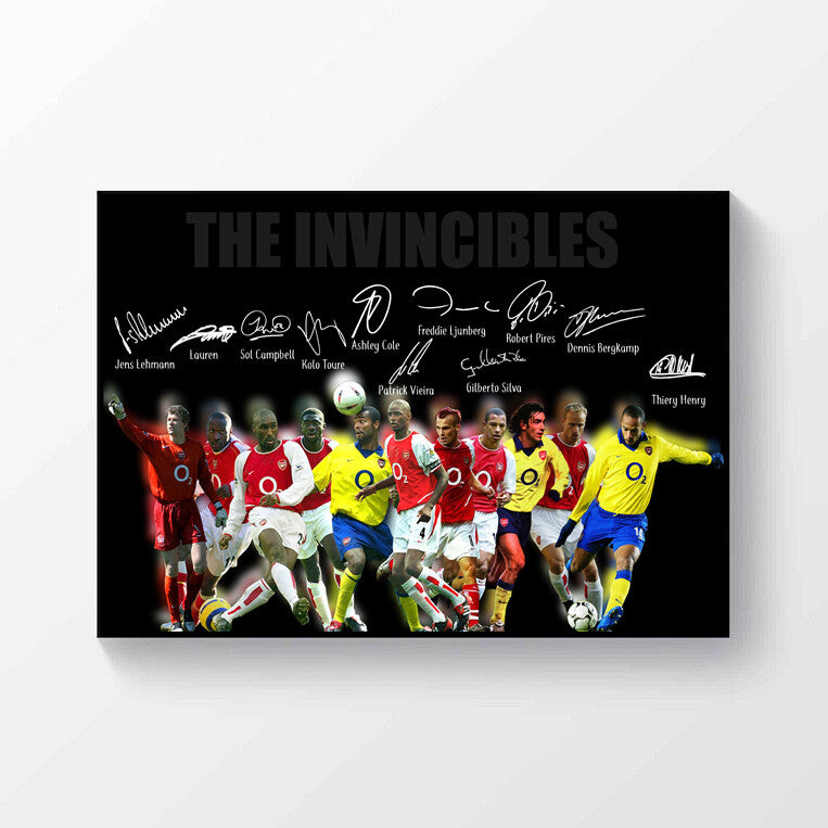 Arsenal FC Arsenal Invincibles Team Premier League Champions Signed Poster A4