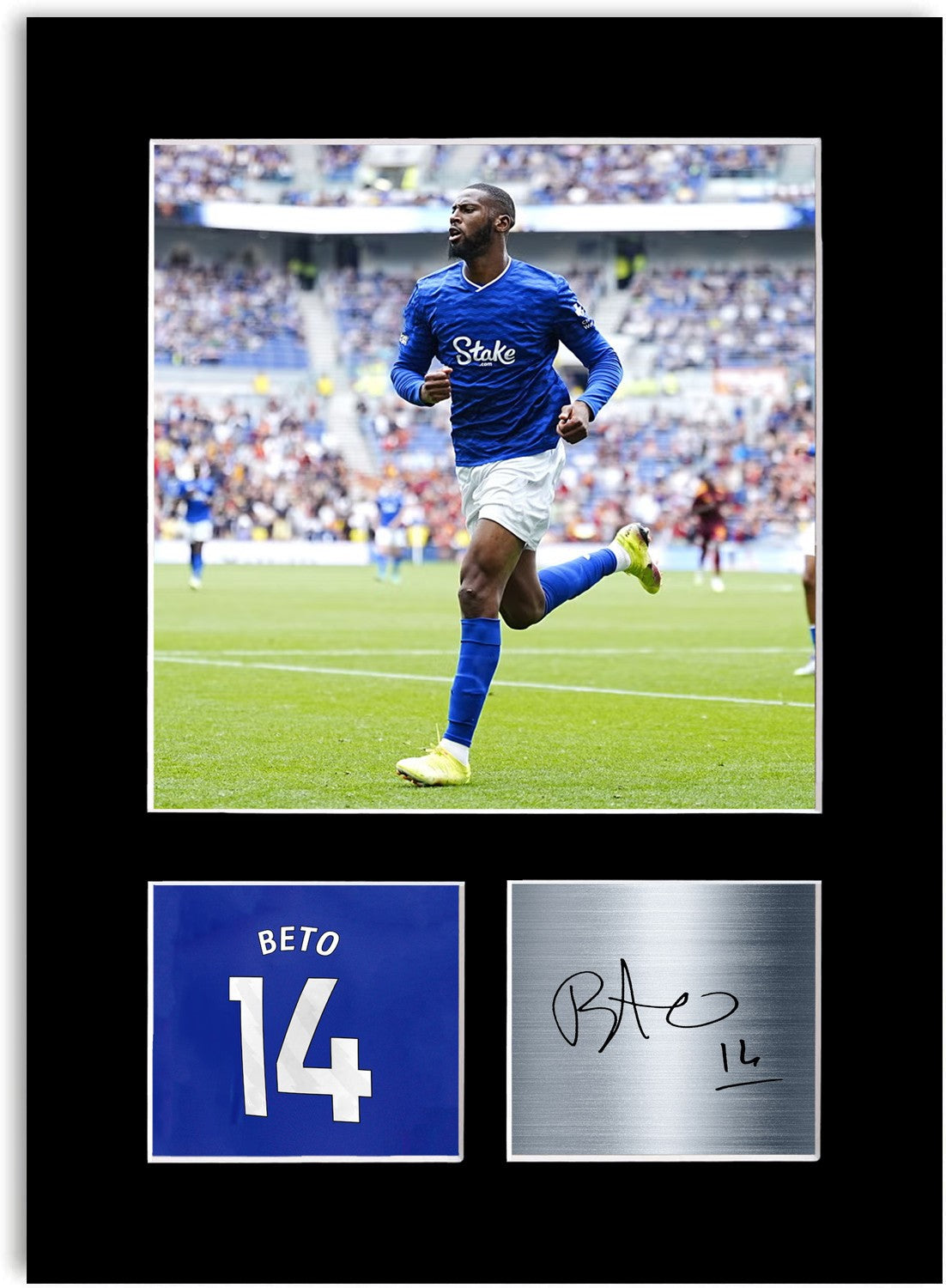Beto Football Player Poster Signed Photo Display Mount Print A4