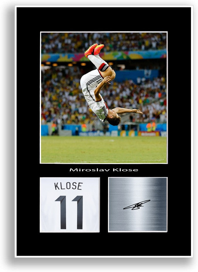 Miroslav Klose Football Player Poster Signed Print Photo A4 Wall Art Gift Idea