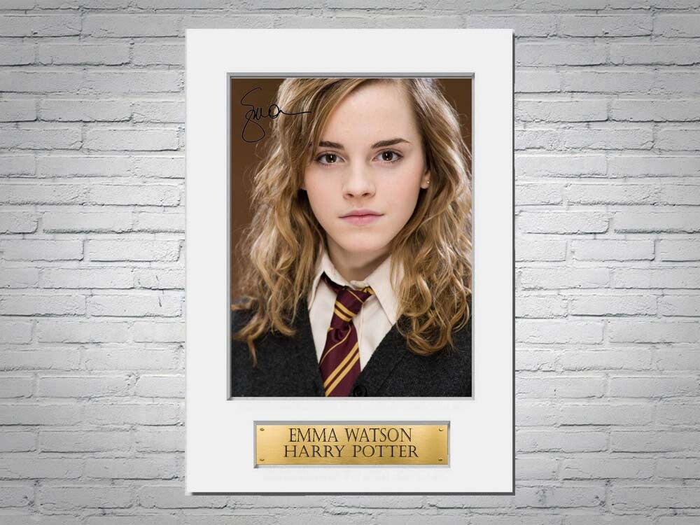 Emma Watson Harry Potter Printed Signed Autograph Photo Display Mount Gift