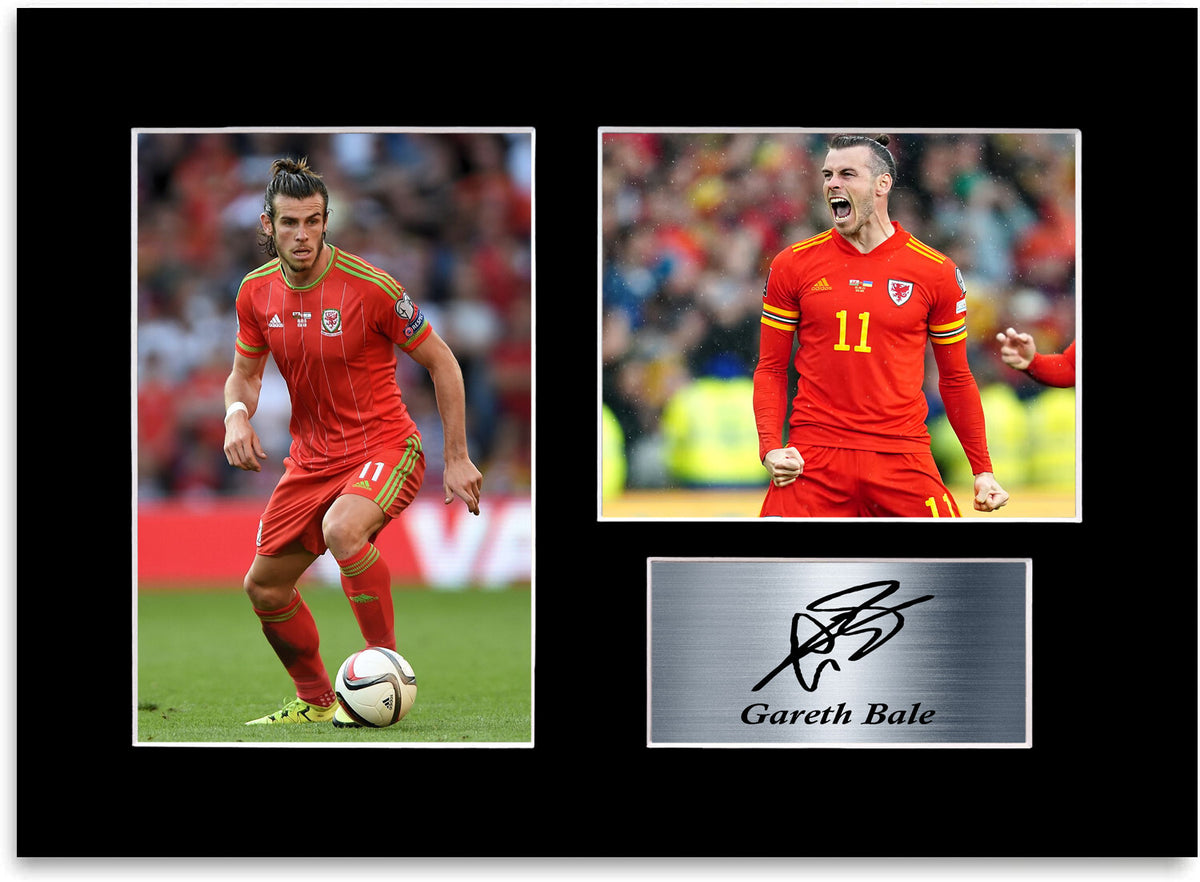 Gareth Bale Wales Football A4 Printed Signed Photo Display Mount Gift Poster