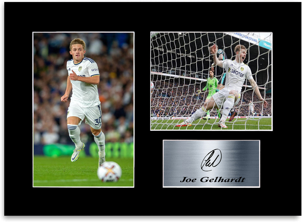 Joe Gelhardt Leeds United Player Signed Photo Display Mount Gift A4