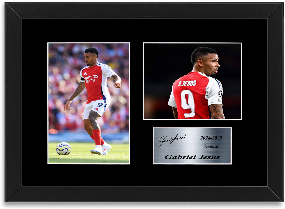 Gabriel Jesus Arsenal Player Printed framed print by LJW Prints