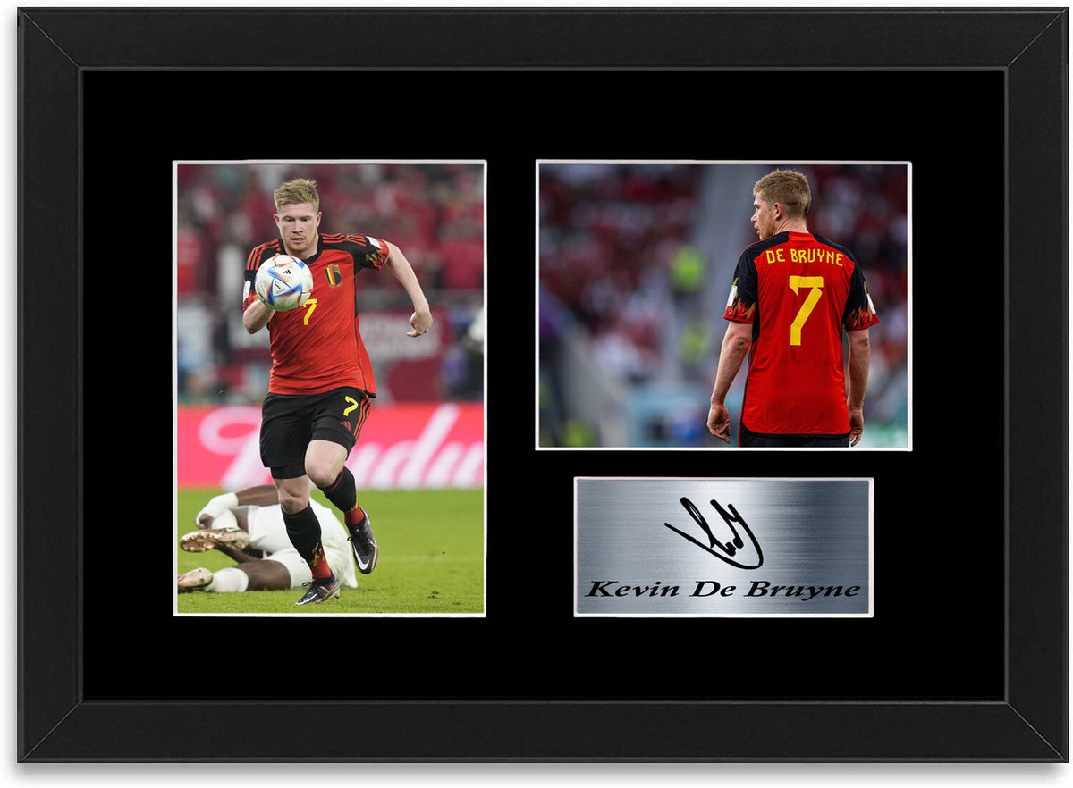 Kevin De Bruyne Belgium Player Printed Signed Photo Display Framed Poster A4