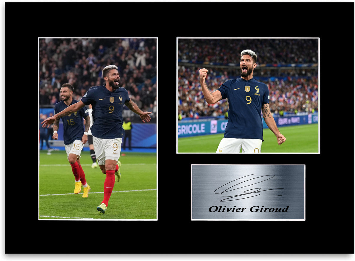 Olivier Giroud France Football Player Signed Photo Display Mount Poster Gift A4