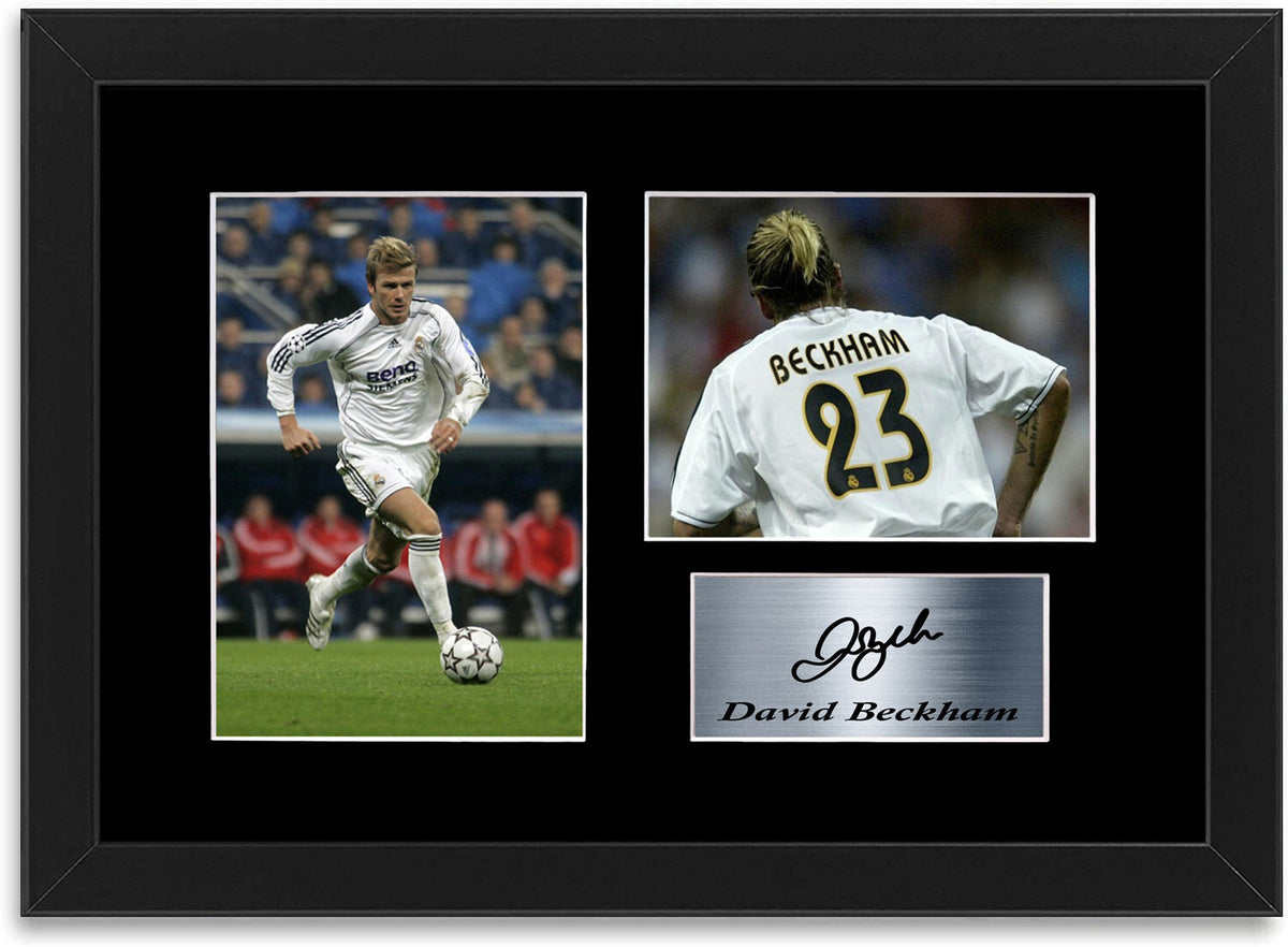 David Beckham Real Madrid Player Printed framed print by LJW Prints