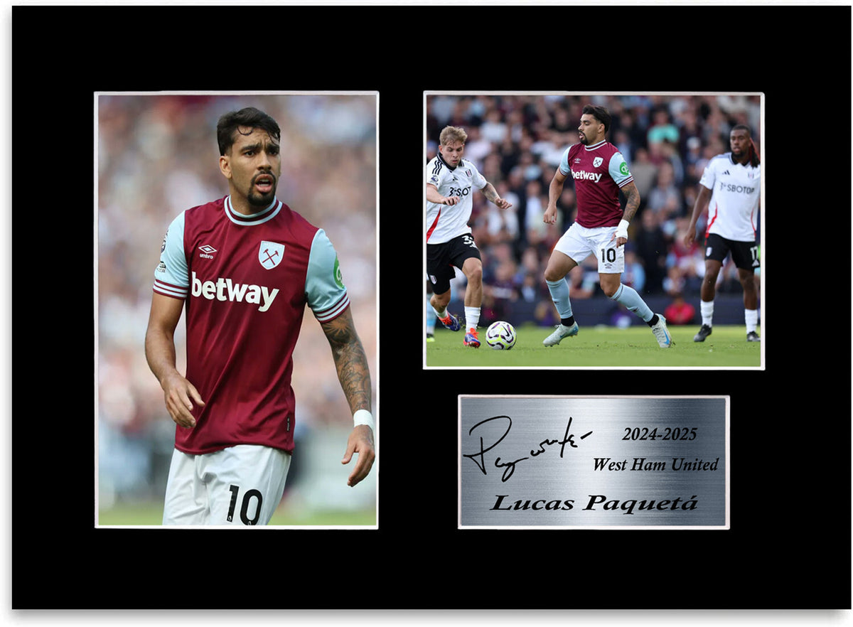 Lucas Paqueta West Ham Player mounted display by LJW Prints