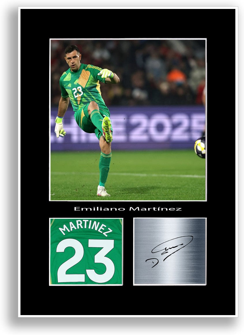 Emiliano Martinez Football Player unframed poster by LJW Prints