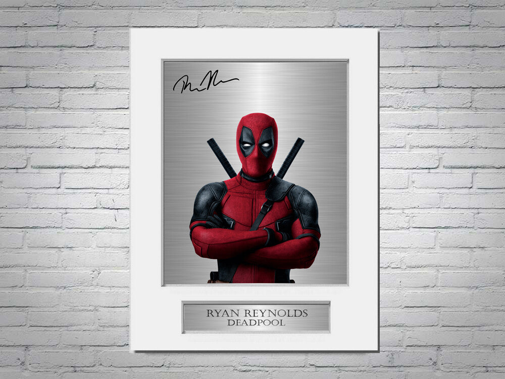Ryan Reynolds Signed Photo Display Mount A4 Deadpool Gift