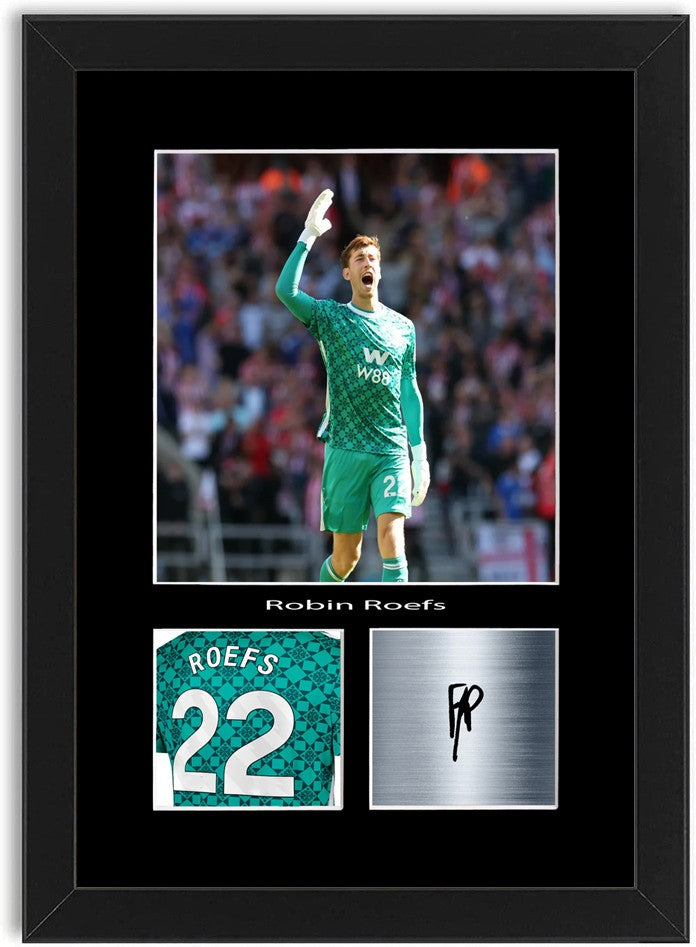 Robin Roefs Football Player Poster Signed Print Photo A4 Wall Art Framed