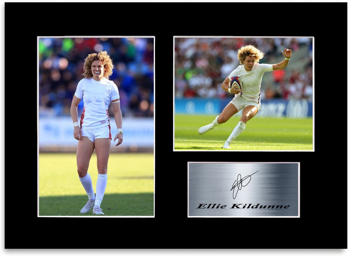 Ellie Kildunne England Women's Rugby Signed Photo Display Mount Poster Print A4