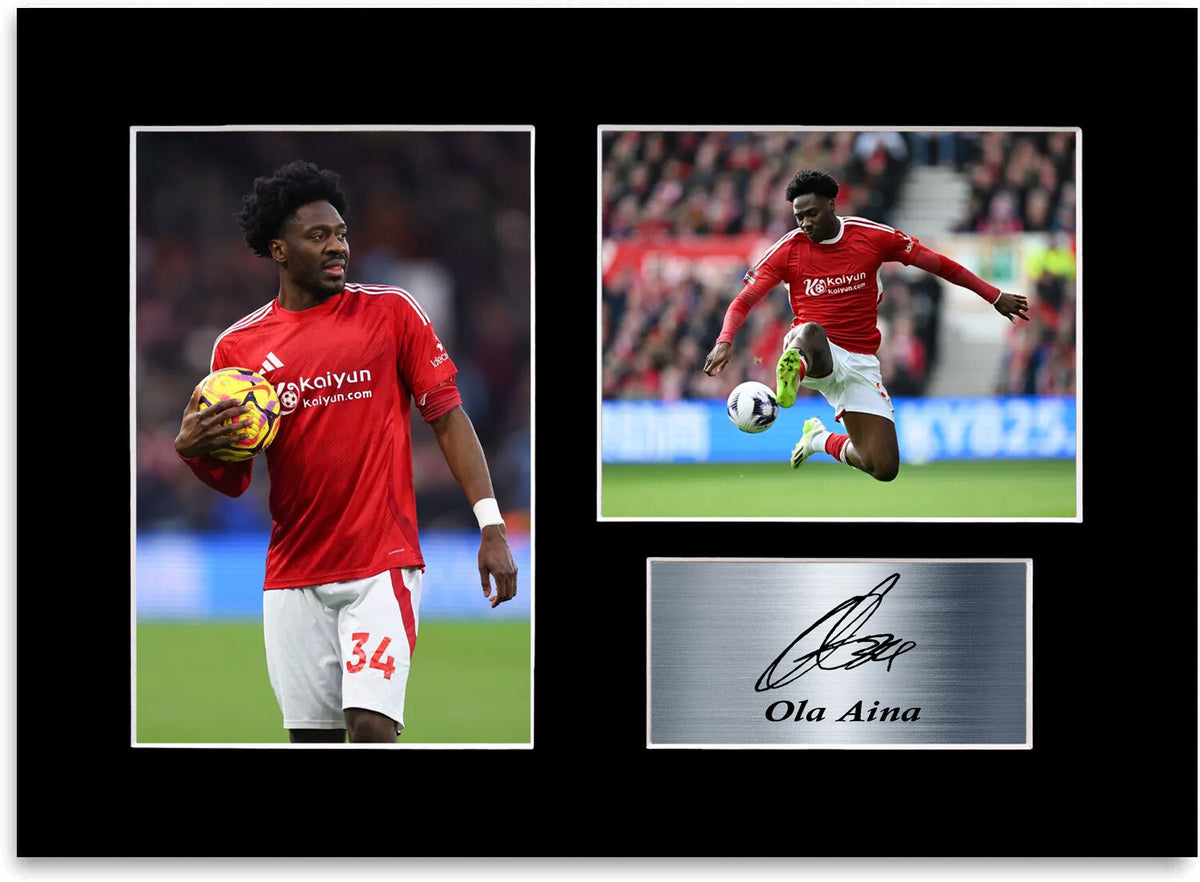 Ola Aina Nottingham Forest Player framed print by LJW Prints