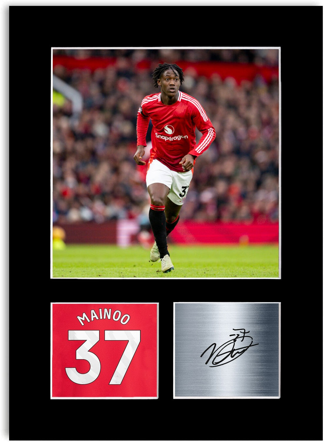 Kobbie Mainoo Football Player Poster Signed Photo Display Mount Print A4 Gift