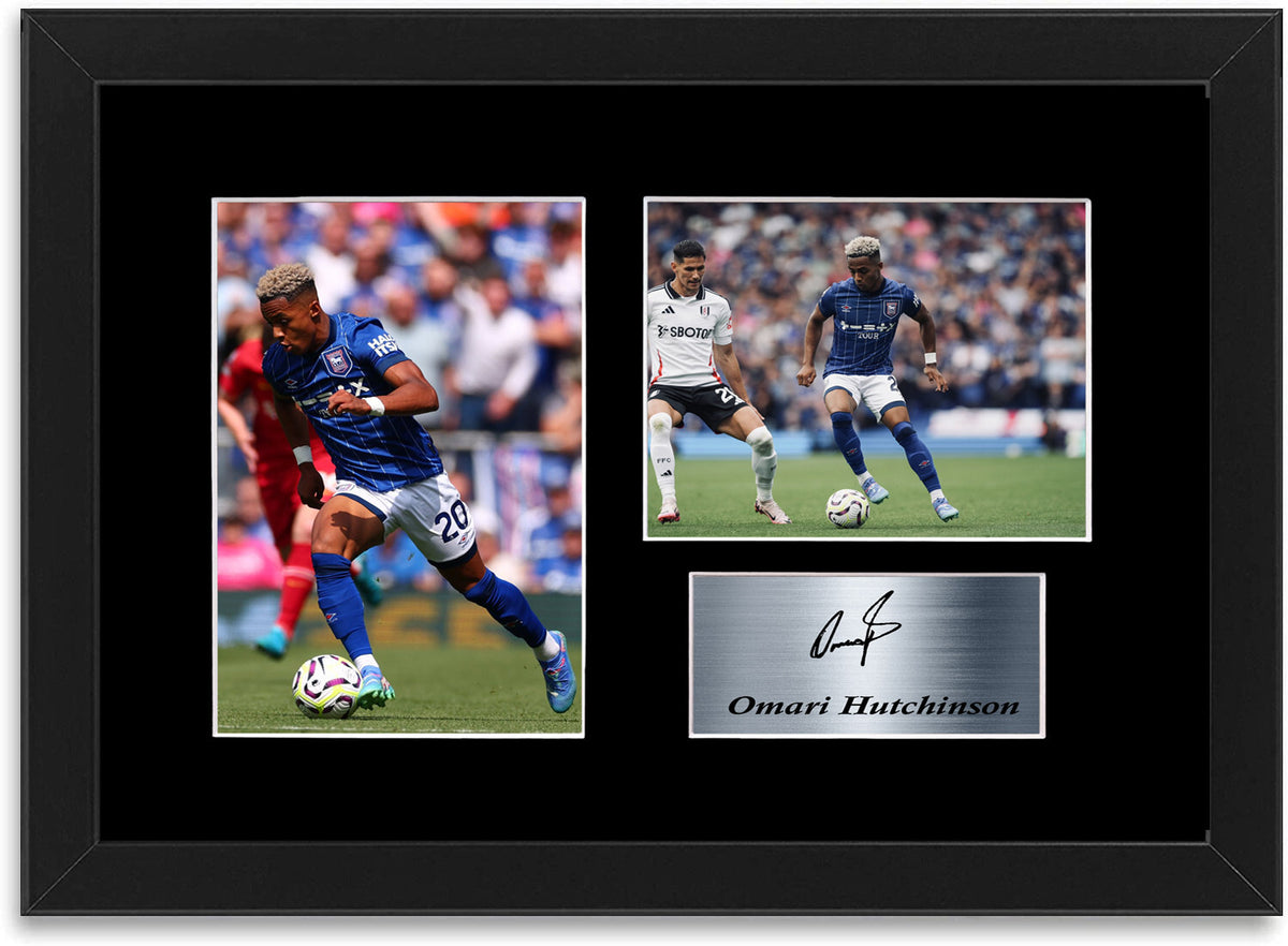 Omari Hutchinson Ipswich Player framed print by LJW Prints