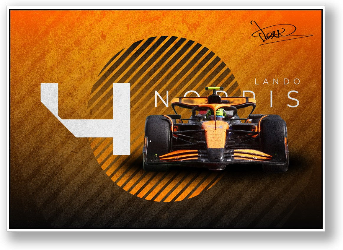 Lando Norris 2025 World Champion Signed Poster Photo Wall Art Gift For F1 Fans